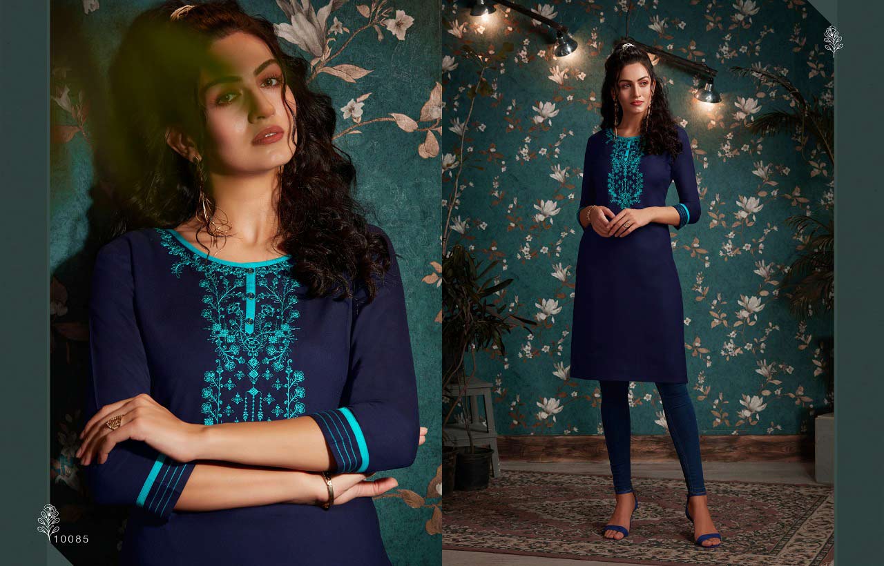 Lily Vol-16 Kajree Rayon Embroidery Wholesale Kurti Lily Vol-16 Kajree Rayon Embroidery Wholesale Kurti